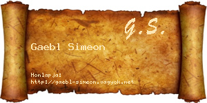 Gaebl Simeon névjegykártya